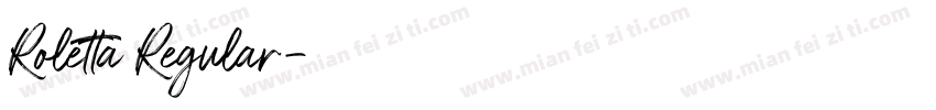Roletta Regular字体转换